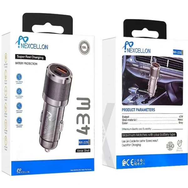 شارژر فندکی NC225 فست شارژ خودرو